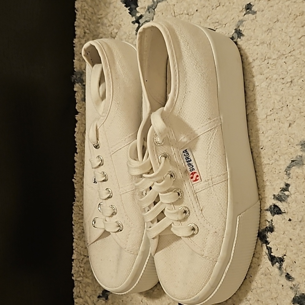 SUPERGA 2740 Mid Platform Sneaker in White NWOT size 36